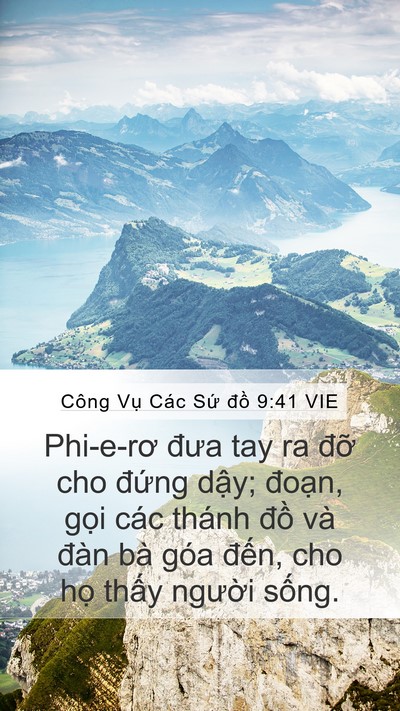Công Vụ Các Sứ đồ 9:41 VIE Bible Verse Image
