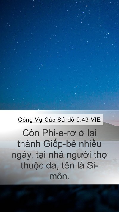 Công Vụ Các Sứ đồ 9:43 VIE Bible Verse Image