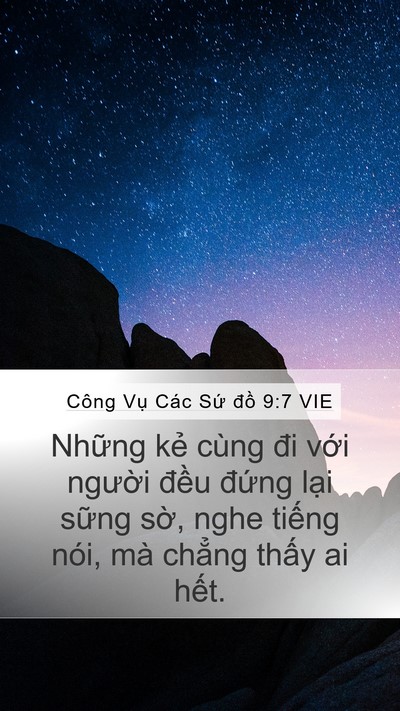 Công Vụ Các Sứ đồ 9:7 VIE Bible Verse Image
