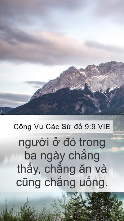 Công Vụ Các Sứ đồ 9:9 VIE Bible Verse Image
