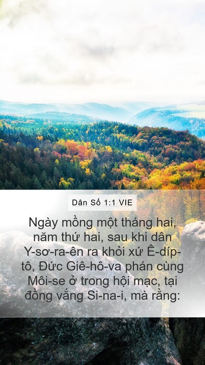 Dân Số 1:1 VIE Mobile Phone Wallpaper - Ngày mồng một tháng hai, năm thứ hai, - Mobile Bible Verse Wallpaper