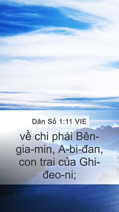 Dân Số 1:11 VIE Bible Verse Image