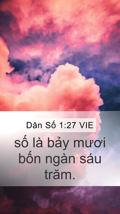 Dân Số 1:27 VIE Bible Verse Image