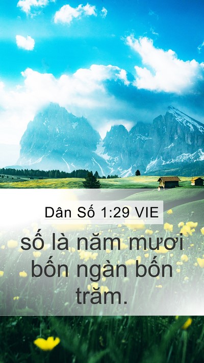 Dân Số 1:29 VIE Bible Verse Image