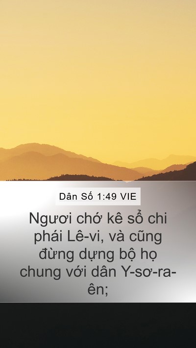 Dân Số 1:49 VIE Bible Verse Image