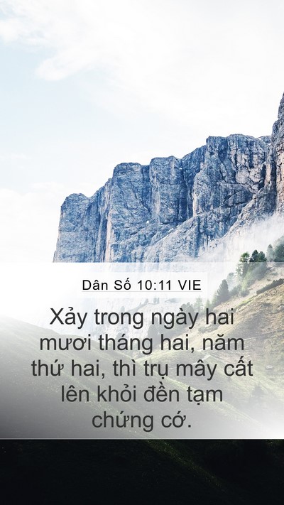 Dân Số 10:11 VIE Bible Verse Image