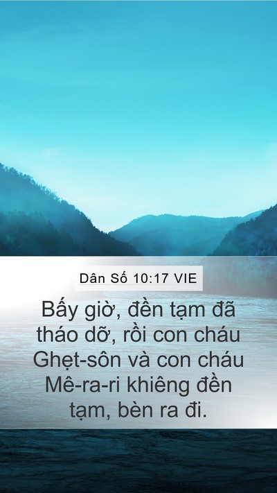 Dân Số 10:17 VIE Bible Verse Image