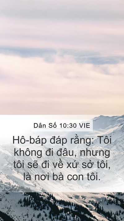Dân Số 10:30 VIE Mobile Phone Wallpaper - Hô-báp đáp rằng: Tôi không đi đâu, - Mobile Bible Verse Wallpaper