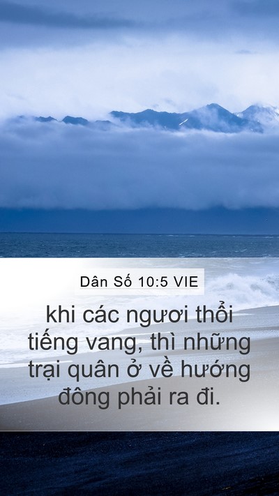 Dân Số 10:5 VIE Mobile Phone Wallpaper - khi các ngươi thổi tiếng vang, thì - Mobile Bible Verse Wallpaper