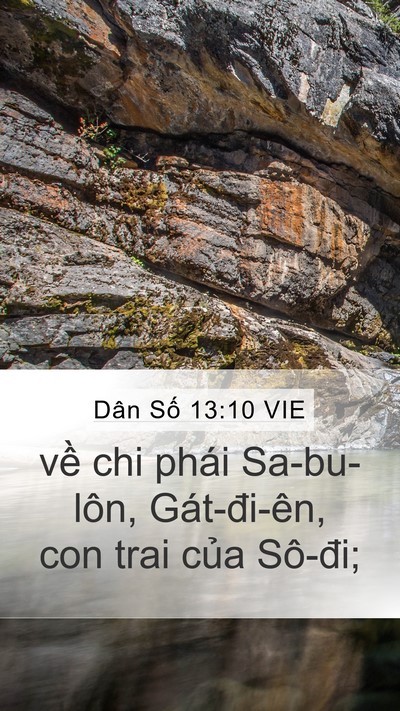 Dân Số 13:10 VIE Mobile Phone Wallpaper - về chi phái Sa-bu-lôn, Gát-đi-ên, con trai - Mobile Bible Verse Wallpaper