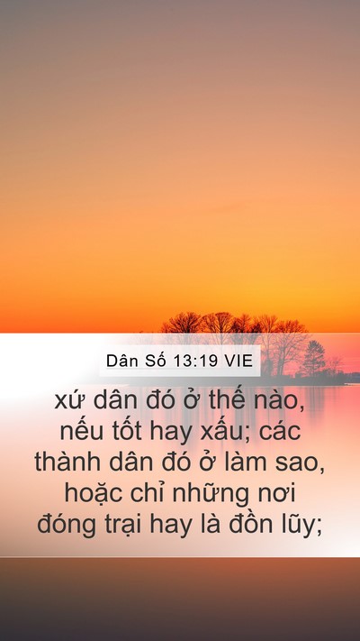 Dân Số 13:19 VIE Mobile Phone Wallpaper - xứ dân đó ở thế nào, nếu tốt hay - Mobile Bible Verse Wallpaper