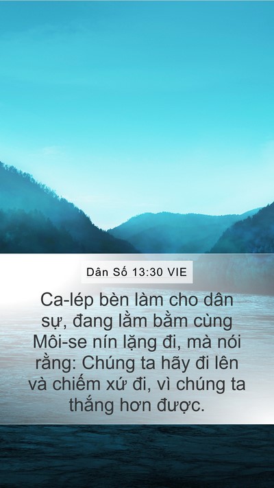 Dân Số 13:30 VIE Bible Verse Image