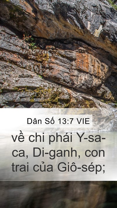 Dân Số 13:7 VIE Mobile Phone Wallpaper - về chi phái Y-sa-ca, Di-ganh, con trai của - Mobile Bible Verse Wallpaper