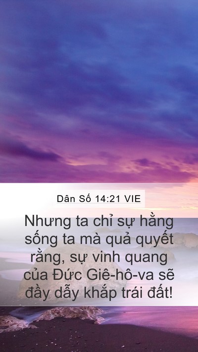 Dân Số 14:21 VIE Bible Verse Image