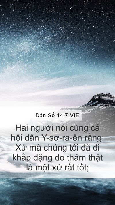 Dân Số 14:7 VIE Bible Verse Image