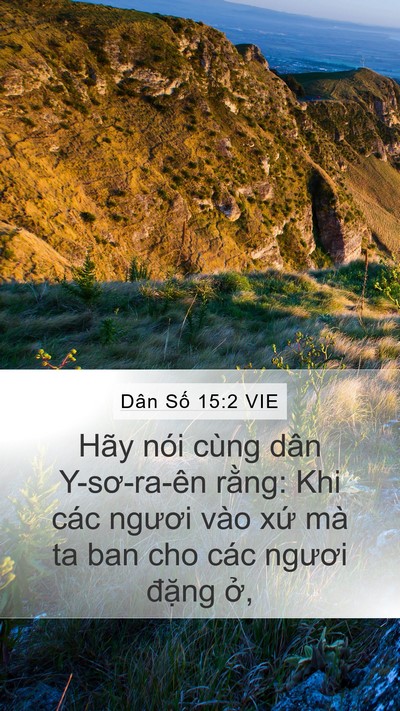 Dân Số 15:2 VIE Mobile Phone Wallpaper - Hãy nói cùng dân Y-sơ-ra-ên rằng: Khi - Mobile Bible Verse Wallpaper