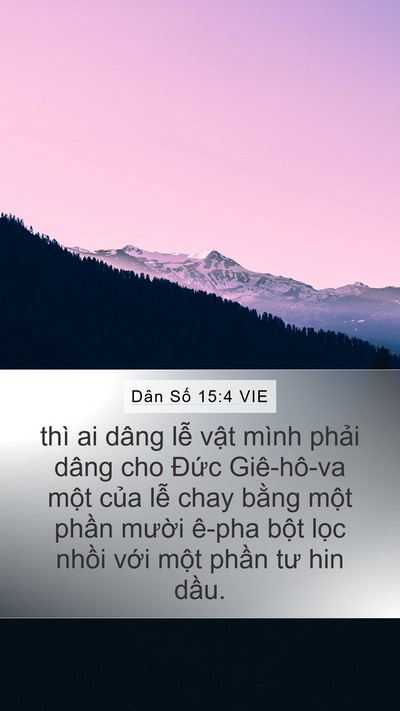 Dân Số 15:4 VIE Bible Verse Image