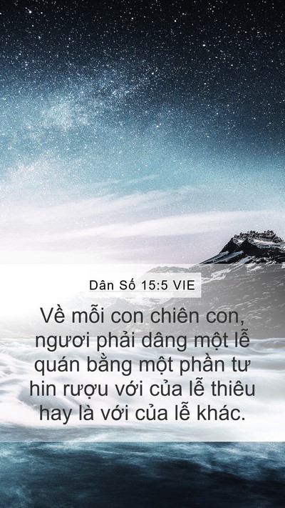 Dân Số 15:5 VIE Bible Verse Image