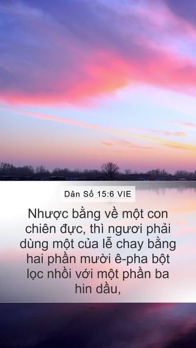 Dân Số 15:6 VIE Mobile Phone Wallpaper - Nhược bằng về một con chiên đực, - Mobile Bible Verse Wallpaper
