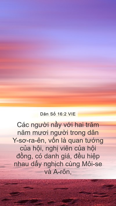 Dân Số 16:2 VIE Bible Verse Image