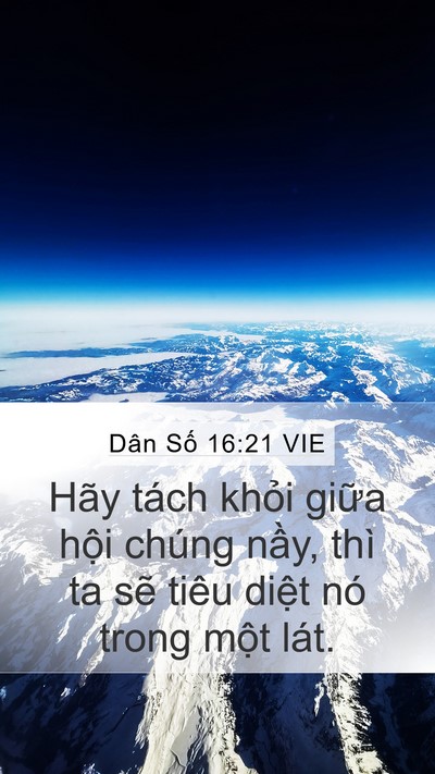 Dân Số 16:21 VIE Bible Verse Image