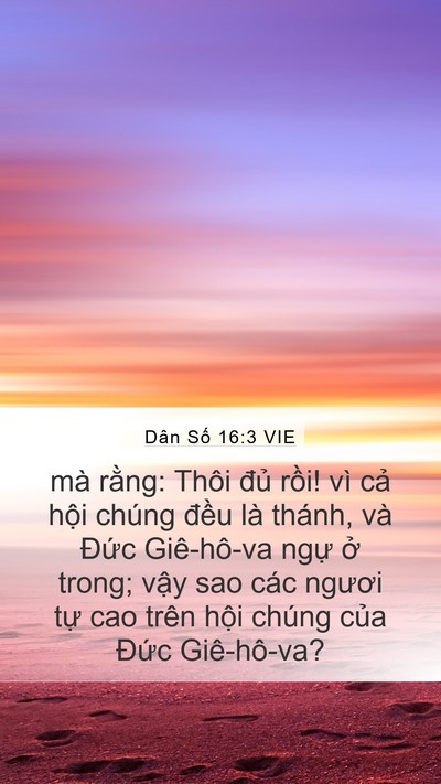 Dân Số 16:3 VIE Bible Verse Image