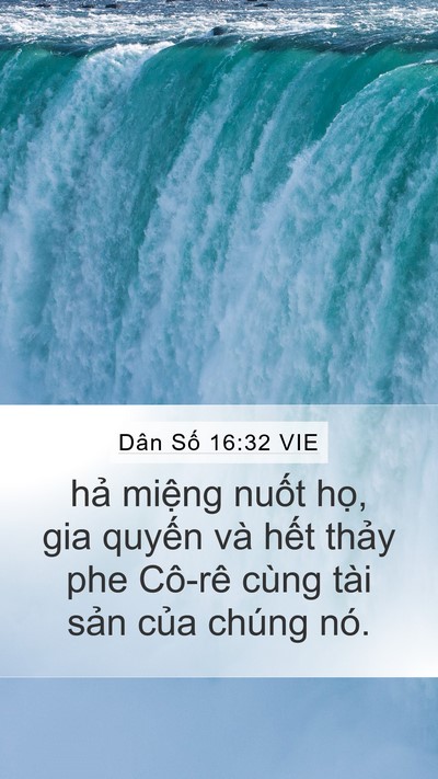 Dân Số 16:32 VIE Bible Verse Image