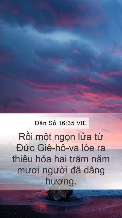 Dân Số 16:35 VIE Bible Verse Image