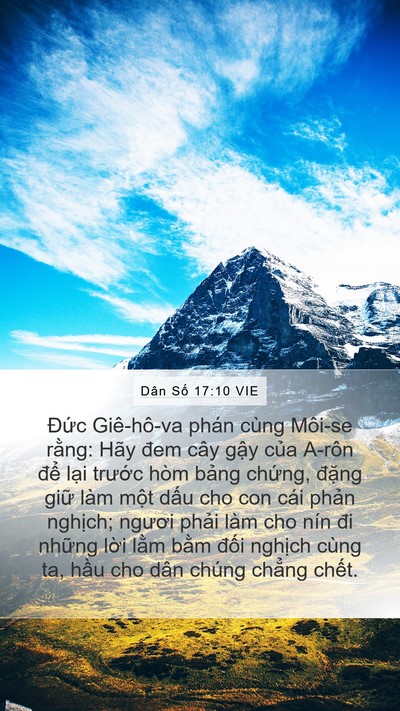 Dân Số 17:10 VIE Bible Verse Image