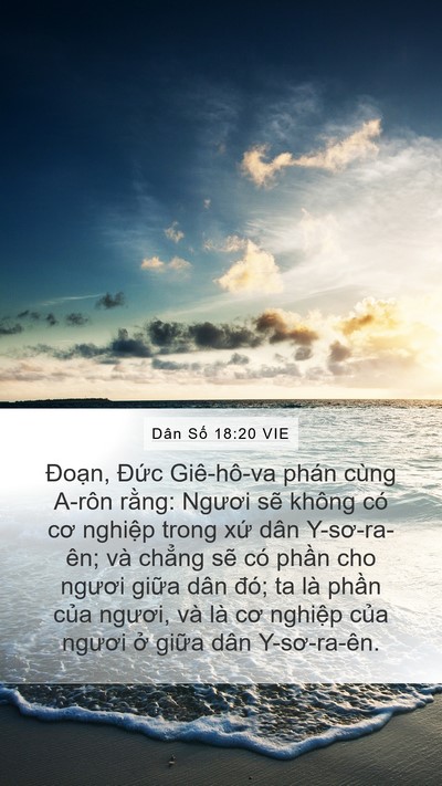 Dân Số 18:20 VIE Bible Verse Image