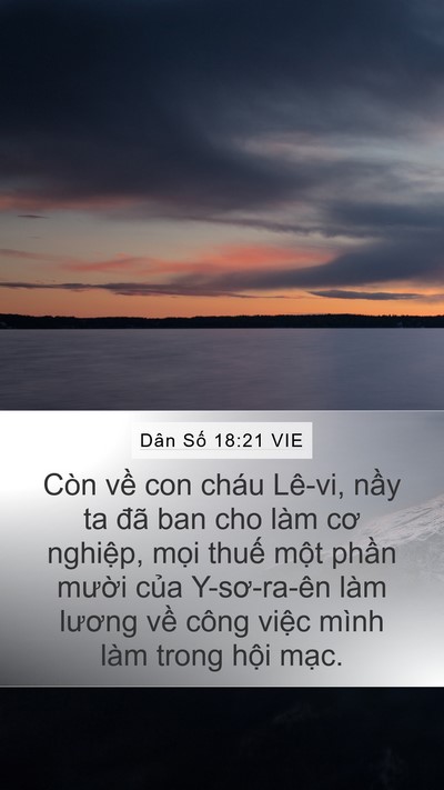 Dân Số 18:21 VIE Bible Verse Image