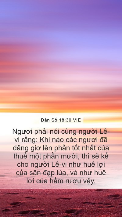 Dân Số 18:30 VIE Bible Verse Image