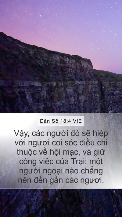 Dân Số 18:4 VIE Bible Verse Image