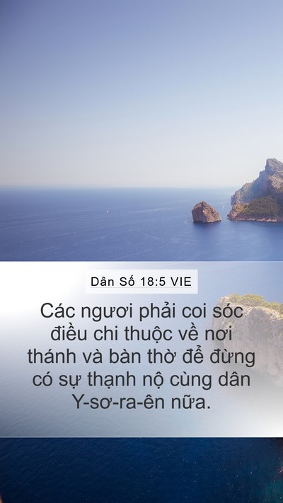 Dân Số 18:5 VIE Bible Verse Image