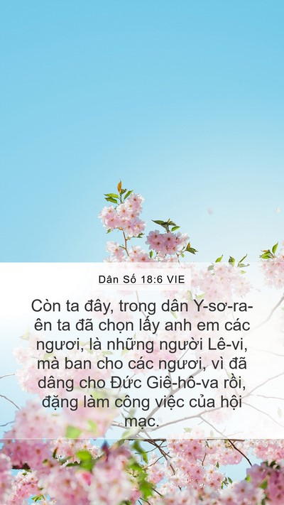 Dân Số 18:6 VIE Bible Verse Image