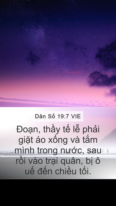 Dân Số 19:7 VIE Mobile Phone Wallpaper - Đoạn, thầy tế lễ phải giặt áo - Mobile Bible Verse Wallpaper