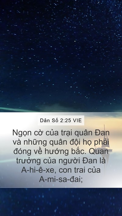 Dân Số 2:25 VIE Bible Verse Image