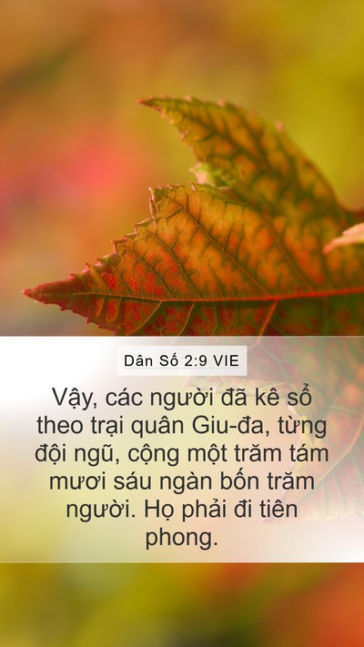 Dân Số 2:9 VIE Mobile Phone Wallpaper - Vậy, các người đã kê sổ theo trại - Mobile Bible Verse Wallpaper