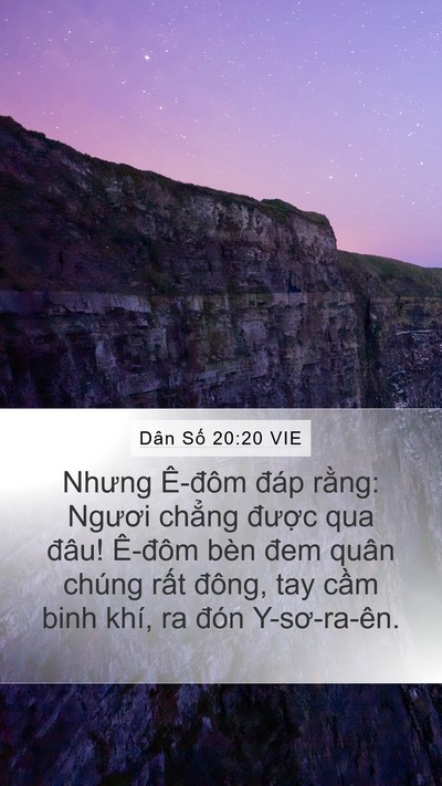 Dân Số 20:20 VIE Mobile Phone Wallpaper - Nhưng Ê-đôm đáp rằng: Ngươi chẳng - Mobile Bible Verse Wallpaper