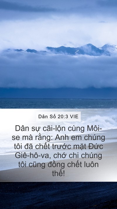 Dân Số 20:3 VIE Bible Verse Image