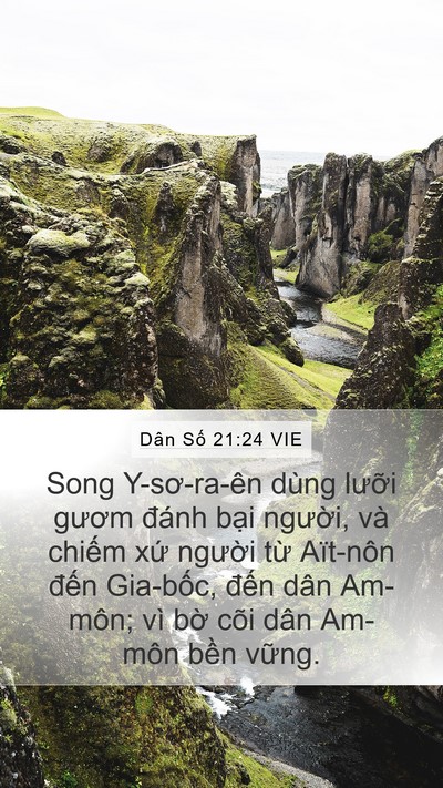 Dân Số 21:24 VIE Bible Verse Image
