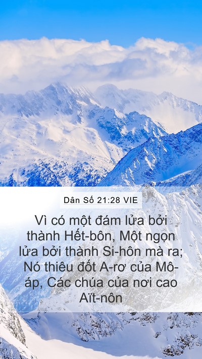 Dân Số 21:28 VIE Bible Verse Image