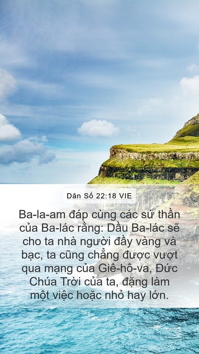 Dân Số 22:18 VIE Bible Verse Image