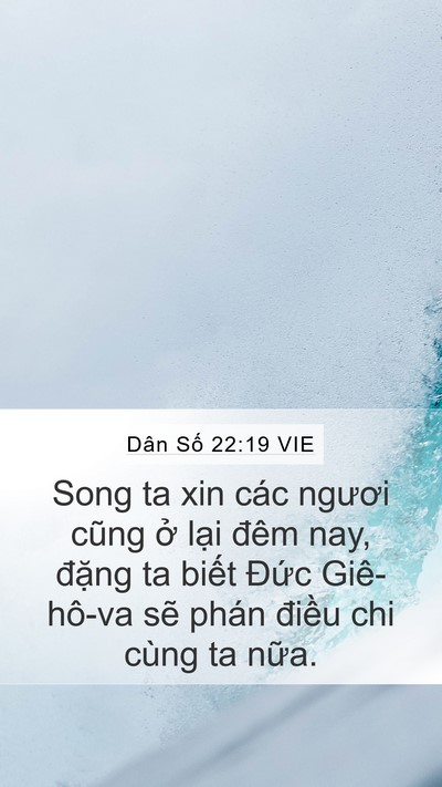 Dân Số 22:19 VIE Bible Verse Image