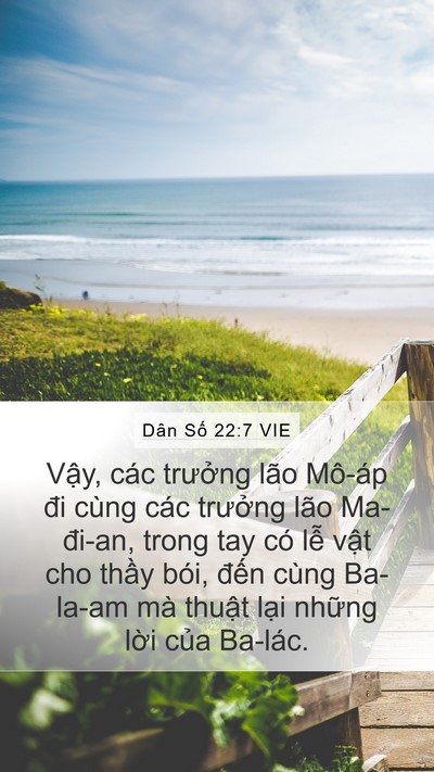 Dân Số 22:7 VIE Bible Verse Image