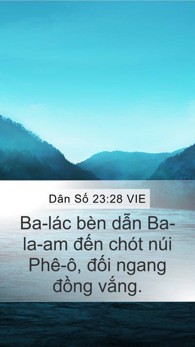 Dân Số 23:28 VIE Bible Verse Image