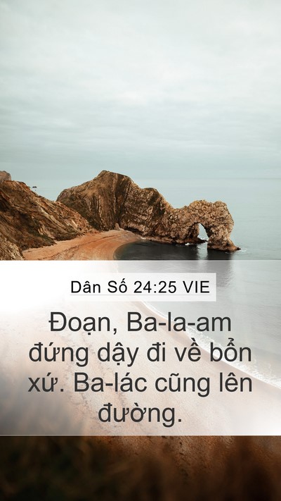 Dân Số 24:25 VIE Bible Verse Image