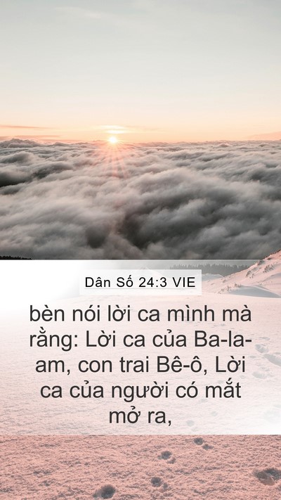 Dân Số 24:3 VIE Bible Verse Image