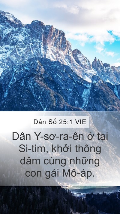 Dân Số 25:1 VIE Bible Verse Image