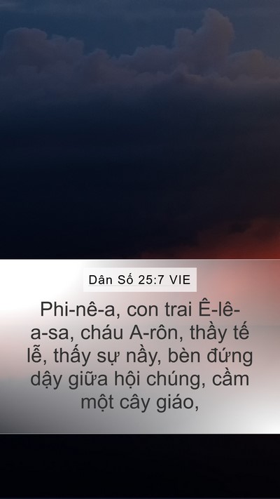 Dân Số 25:7 VIE Bible Verse Image